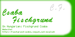 csaba fischgrund business card
